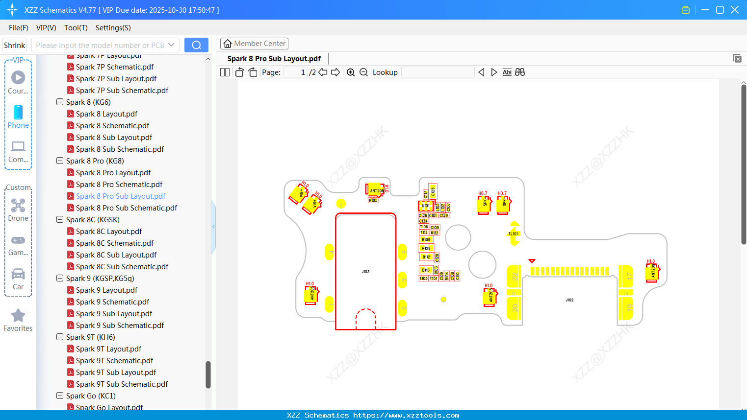 Tecno Spark 8 Pro Sub Layout